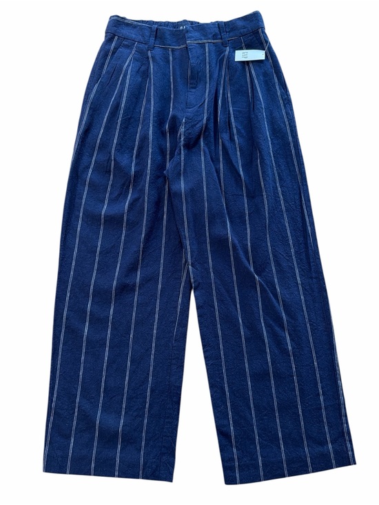 GAP Pants - GAP NWT 365 High Rise Linen Blend Pinstripe Navy Trousers